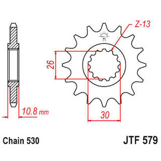 Steel Sprocket 15 Teeth JTF579 JT Sprockets
