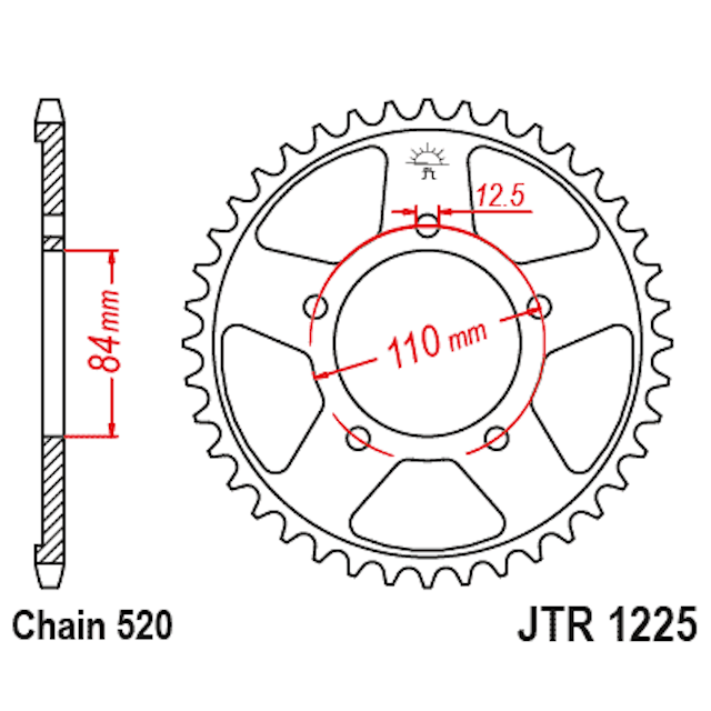 Corona Honda CMX 300 / CMX 500 / CB 500 Z-41 Acero 41 JT Sprockets