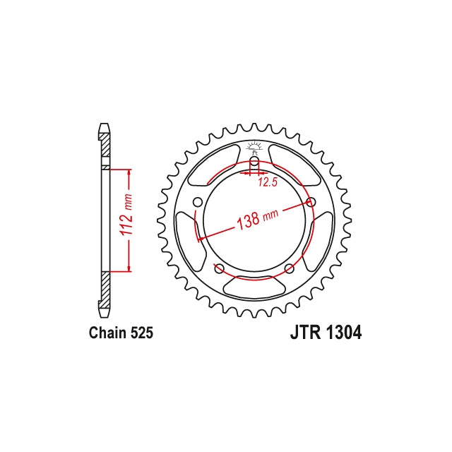 Couronne Honda CB F/R 600/650/900 Z-44 Acier JT Sprockets