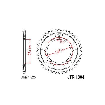Couronne Honda CB F/R 600/650/900 Z-44 Acier JT Sprockets