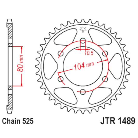 Corona de Acero 39 Dientes JTR1489 JT Sprockets JTR1489.39