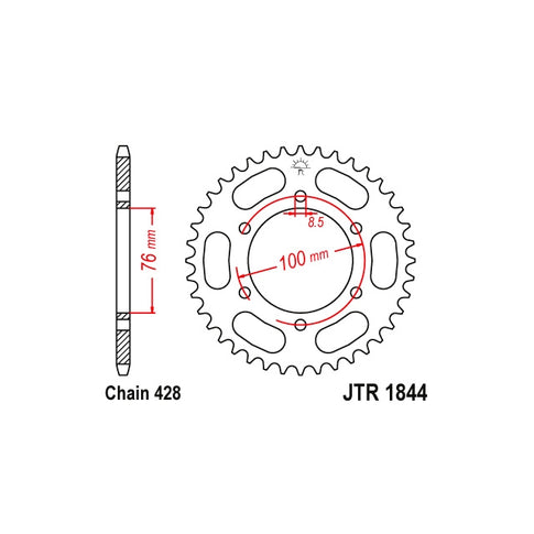 Corona Yamaha Z-48 428 acero JT Sprockets JTR1844.48
