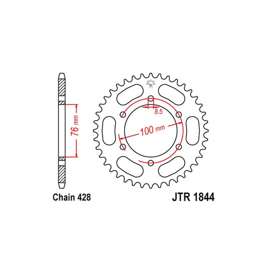 Corona Yamaha Z-48 428 acero JT Sprockets JTR1844.48