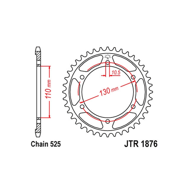 Corona Suzuki GSX-R 600/750 2011-18 / Yamaha MT-07 2014-19 Z-45 JT Sprockets JTR1876.45