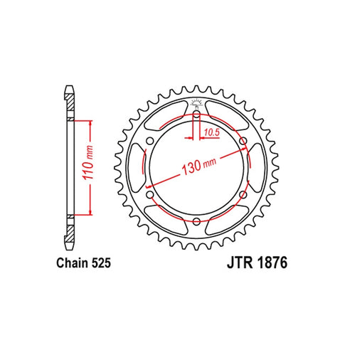 Corona Suzuki GSX-R 600/750 2011-18 / Yamaha MT-07 2014-19 Z-45 JT Sprockets JTR1876.45
