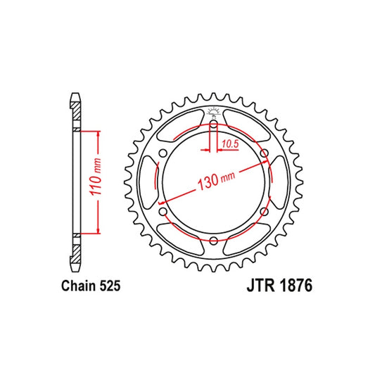 Corona Suzuki GSX-R 600/750 2011-18 / Yamaha MT-07 2014-19 Z-45 JT Sprockets JTR1876.45