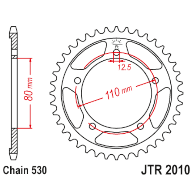 Corona de Acero 40 Dientes JTR2010 JT Sprockets JTR2010.40