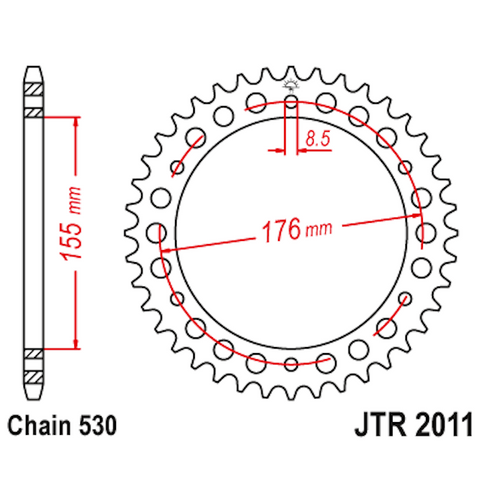 Corona de Acero 45 Dientes JTR2011 JT Sprockets JTR2011.45