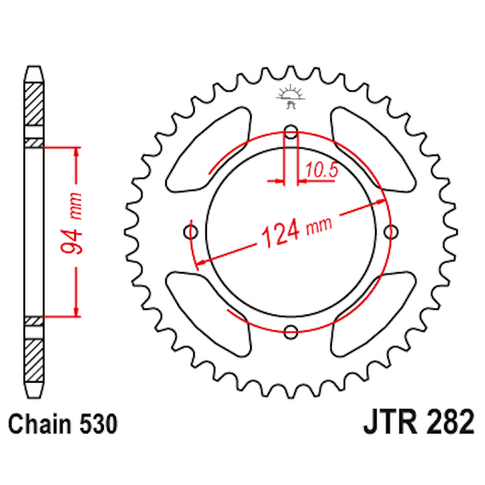 Corona de Acero 40 Dientes JTR298 JT Sprockets JTR298.40