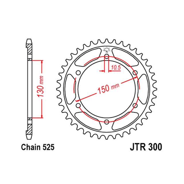 Corona Honda XL650V Transalp 2001-07 JT Sprockets JTR300.48