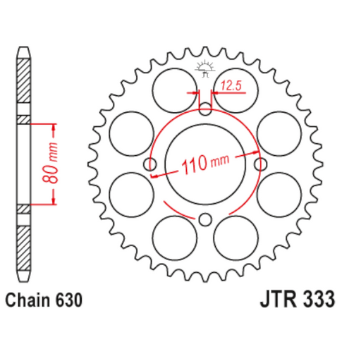 Corona de Acero 41 Dientes JTR333 JT Sprockets JTR333.41