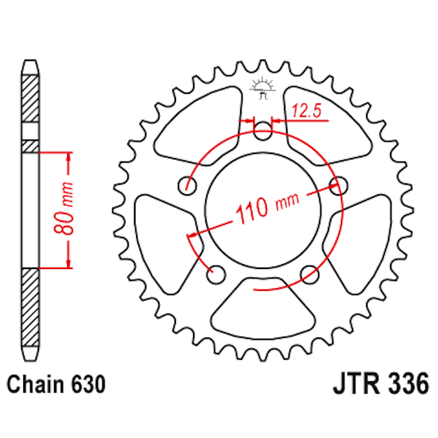 Corona de Acero 35 Dientes JTR336 JT Sprockets JTR336.35