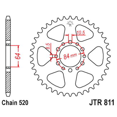 Corona de Acero 46 Dientes JTR811 JT Sprockets JTR811.46