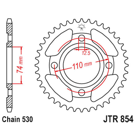 Corona de Acero 41 Dientes JTR854 JT Sprockets JTR854.41