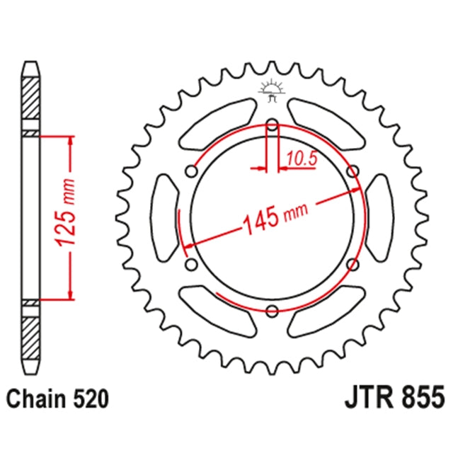 Couronne JT Sprockets 46 dents Yamaha XTZ 750 Super Ténéré XJ 600 / Diversion