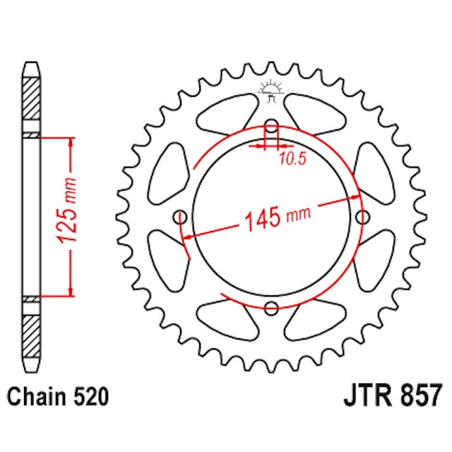 Corona Yamaha XT 600 E / XV 250 Virago Z-46 JT Sprockets JTR857.46