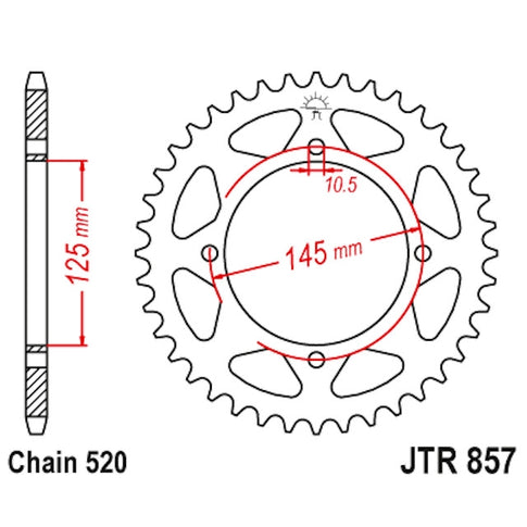 Corona Yamaha XT 600 E / XV 250 Virago Z-46 JT Sprockets JTR857.46