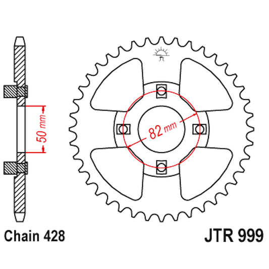 Corona de Acero 42 Dientes JTR999 JT Sprockets JTR999.42