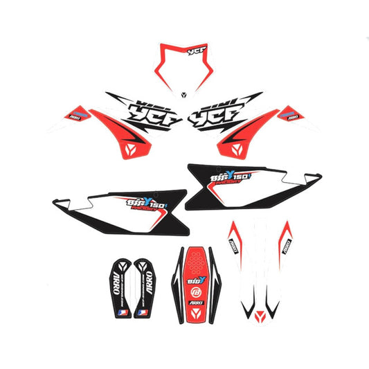 Kit de adhesivos completo YCF Bigy F150E MX 2022 KDBIGYF150E23