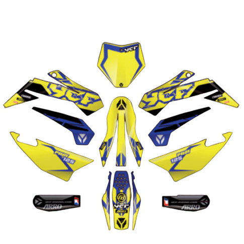 Kit de adhesivos completo YCF Pilot F125 2024 KDP1252024