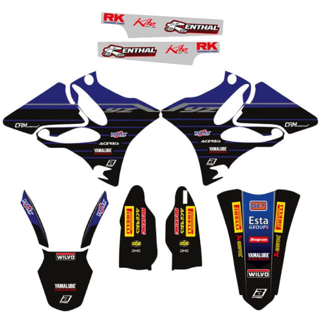 Kit de adhesivos Yamaha YZ 125-250 / YFZ 250 Blackbird