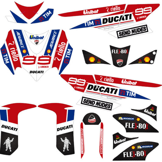 Yamaha Jog R/RR Ducati sticker kit