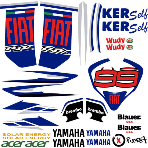Kit pegatinas Yamaha Jog R/RR fiat Lorenzo
