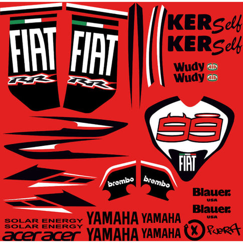 Kit pegatinas Yamaha Jog R/RR fiat Lorenzo