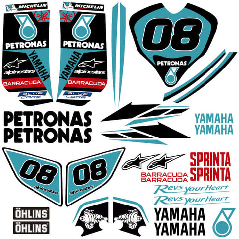 Kit de autocolantes Yamaha Jog R/RR Petronas azul