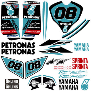 Kit de autocolantes Yamaha Jog R/RR Petronas azul