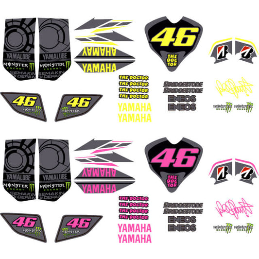 Yamaha Jog R/RR VR46 Fluor Sticker Kit