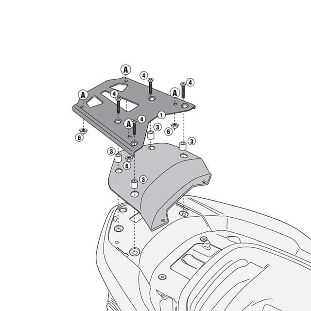 Soporte baúl Monolock Honda SH 125/150 2017 Kappa KR1155