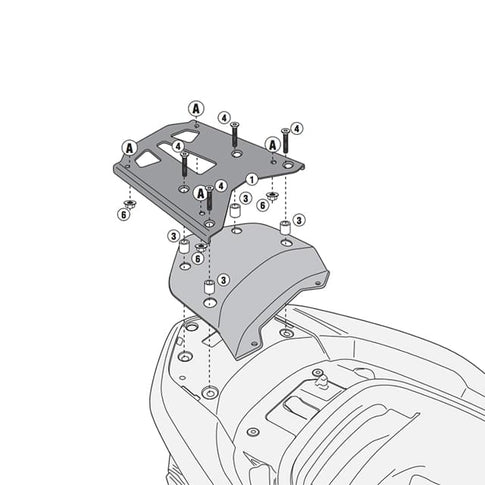 Soporte baúl Monolock Honda SH 125/150 2017 Kappa KR1155
