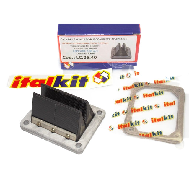 Caja de láminas Italkit doble prisma carbono Honda NSR / CRM / CRE 125cc LC.26.40