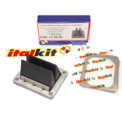 Caja de láminas Italkit doble prisma carbono Honda NSR / CRM / CRE 125cc LC.26.40