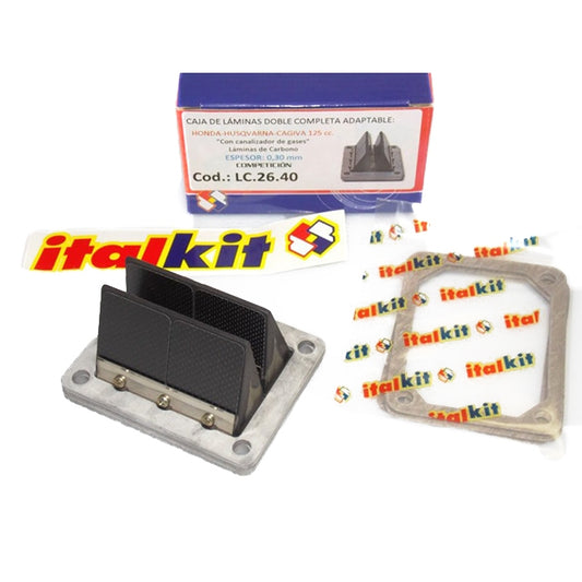 Caja de láminas Italkit doble prisma carbono Honda NSR / CRM / CRE 125cc LC.26.40