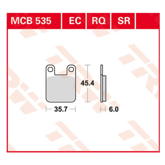 Pastillas de freno Derbi Peugeot Rieju AJP TRW - Orgánicas MCB535