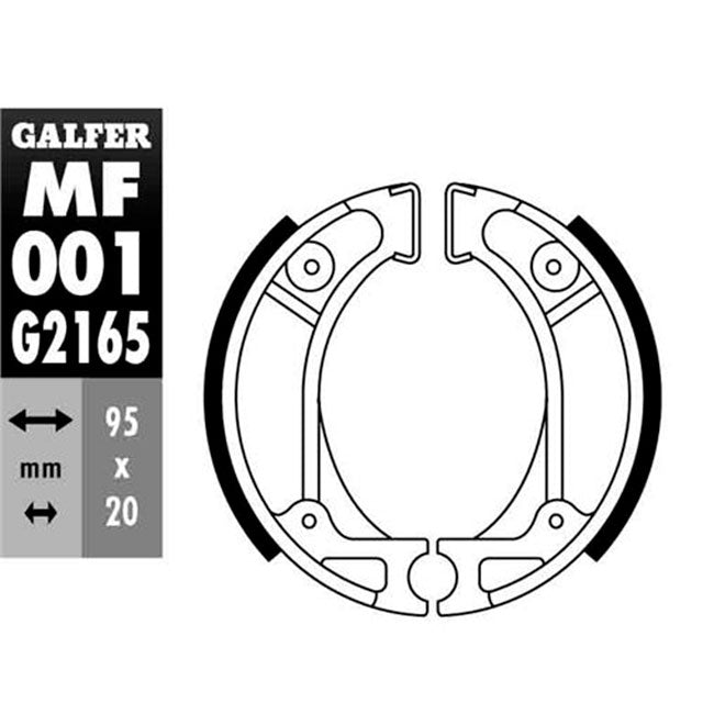 Zapatas de freno Honda Dio 50 ZX >1994 Galfer MF001G2165