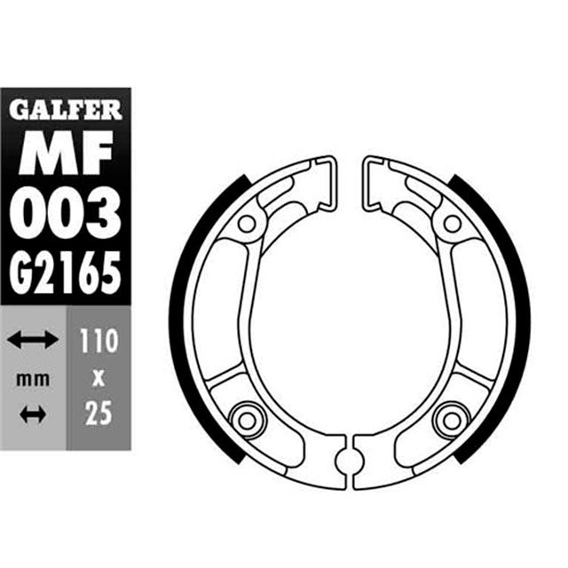 Zapatas de freno Honda NSR 75 88-91 / MBX 80 Galfer MF003G2165