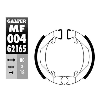 Zapatas de freno Honda PX 50 / Peugeot 103/104/105 / Puch X10 X20 Galfer