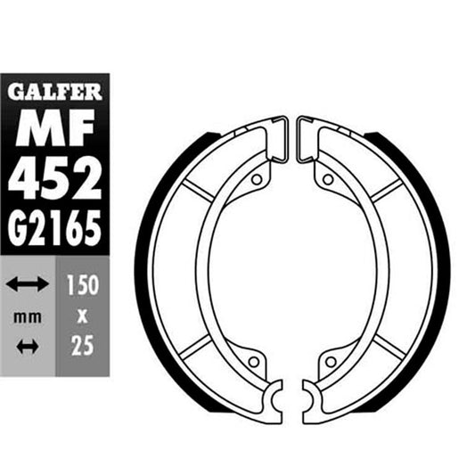 Zapatas de freno Yamaha SR 125/250 Galfer MF452G2165