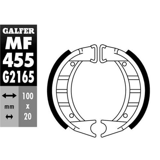 Zapatas de freno Yamaha Yami 50 >1988 Galfer MF455G2165