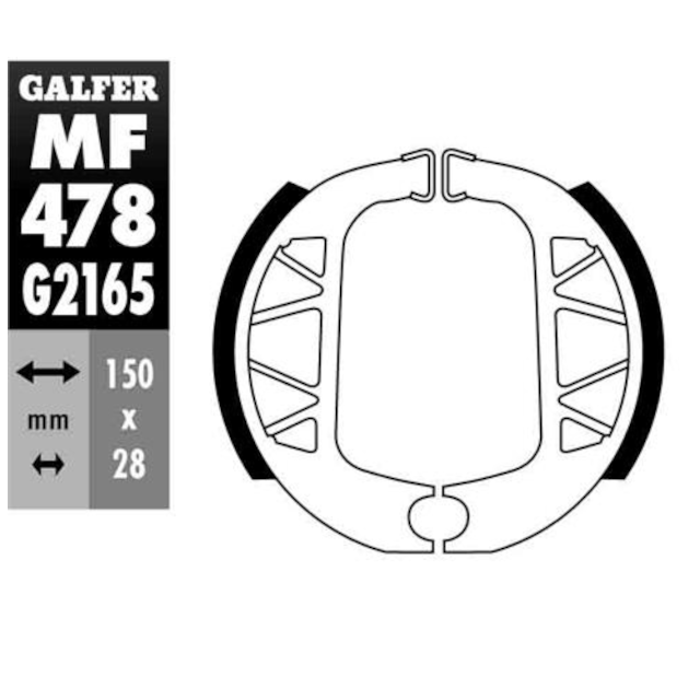 Zapatas de freno Yamaha BW'S 125 >2010 Galfer MF478G2165