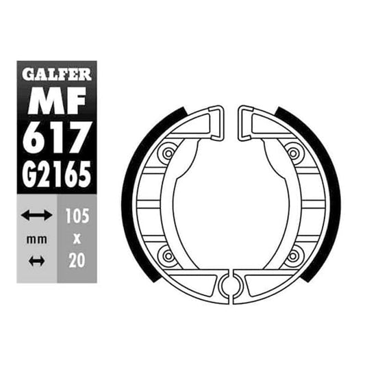 Zapatas de freno Piaggio Vespino AL / ALX 50 >1980 Galfer MF617G2165