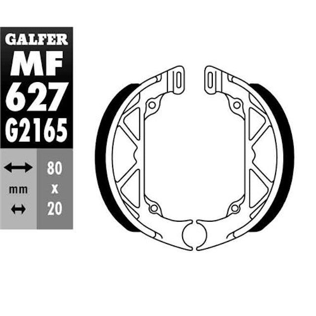 Zapatas de freno GZ 627 Mobilette Galfer MF627G2165