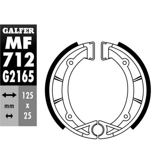 Zapatas de freno Malaguti Runner 125 >1993 Galfer MF712G2165