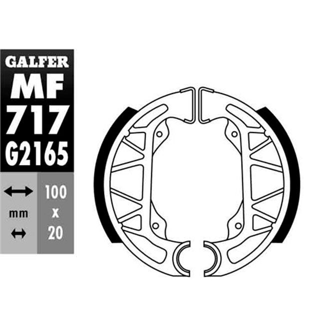 Zapatas de freno Piaggio Typhoon / FLY 50-80-100-125 Galfer MF717G2165