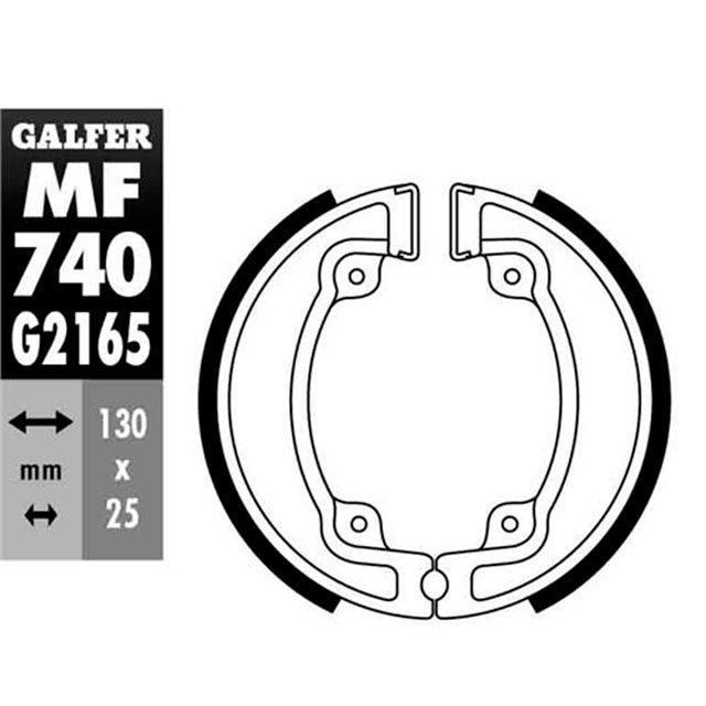 Zapatas de freno Kymco Agility 125 06-08 Galfer MF740G2165