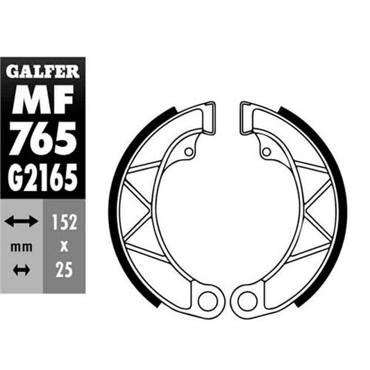Zapatas de freno Lambretta LI 125/150/175 >2014 Galfer MF765G2165