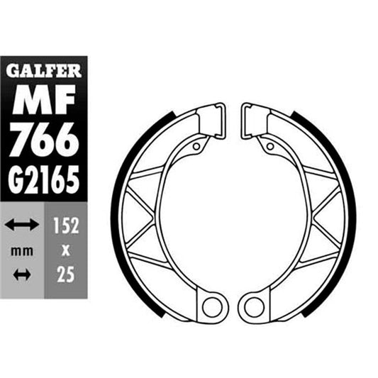 Zapatas de freno Lambretta DL 125/150/200 >2014 Galfer MF766G2165